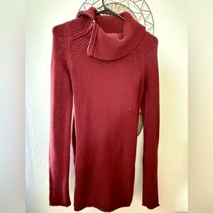 Guess Burgundy Cowl Neck Sweater